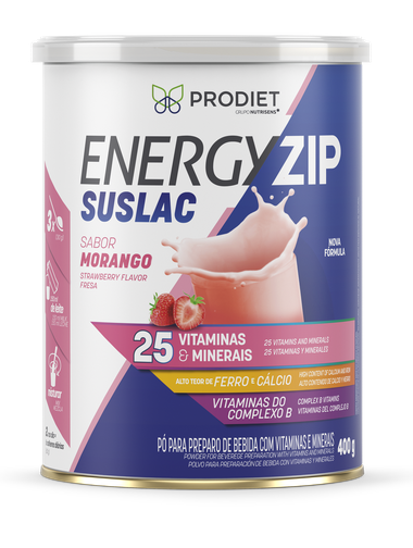 Energyzip Suslac Morango - 400g Prodiet | Nutrii