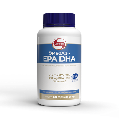 Omega 3 EPA e DHA 120 cápsulas - Vitafor