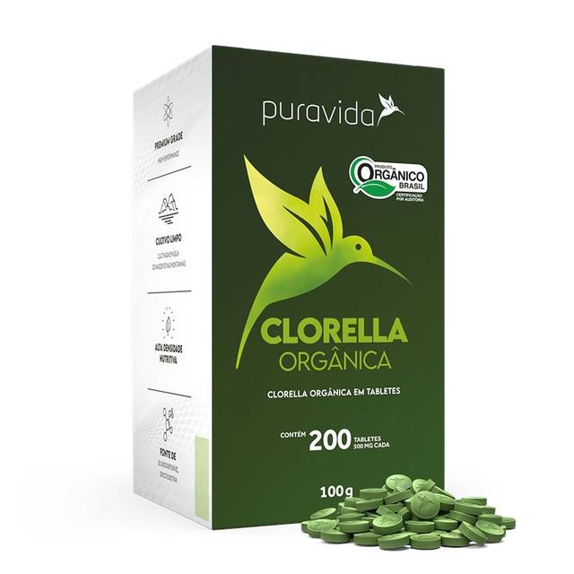 Clorella Orgânica- 100g com 200 tabletes