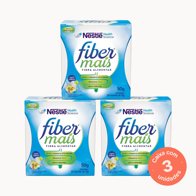 Fiber Mais 5g - Caixa com 10 sachês (Kit 03 Caixas)