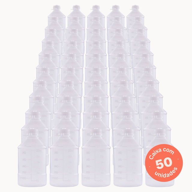 Frasco Descartável - 300ml (Kit 50 unidades)