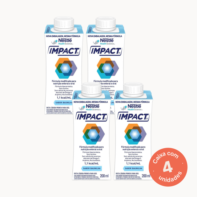 Impact Baunilha - 200ml - Kit 4 unidades