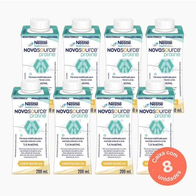 Novasource Proline Baunilha - 200ml  (Kit 8 unidades)