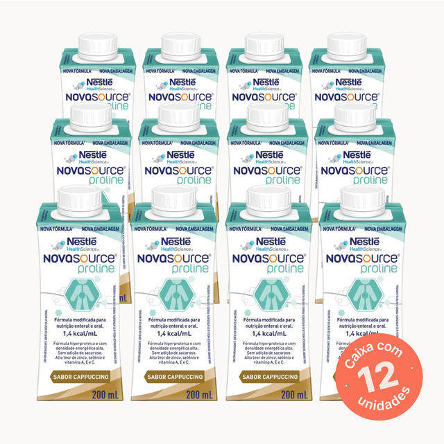 Novasource Proline Cappuccino - 200ml  (Kit 12 unidades)
