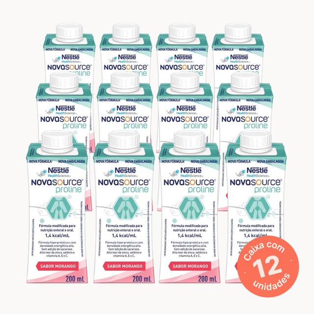 Novasource Proline Morango - 200ml  (Kit 12 unidades)