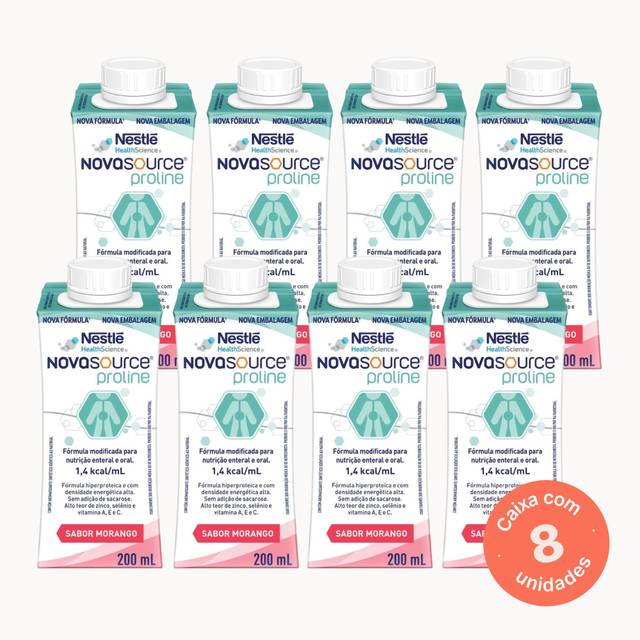 Novasource Proline Morango - 200ml (Kit 8 unidades)