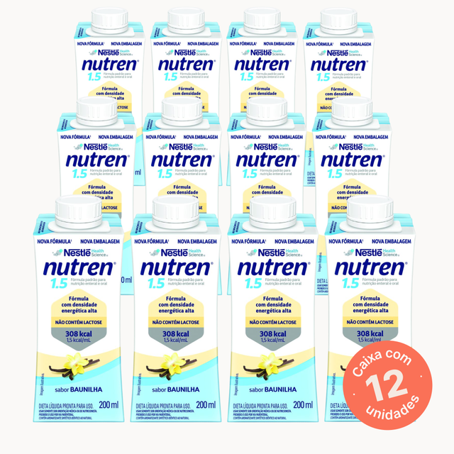 Nutren 1.5 Baunilha - 200ml (Kit 16 unidades)
