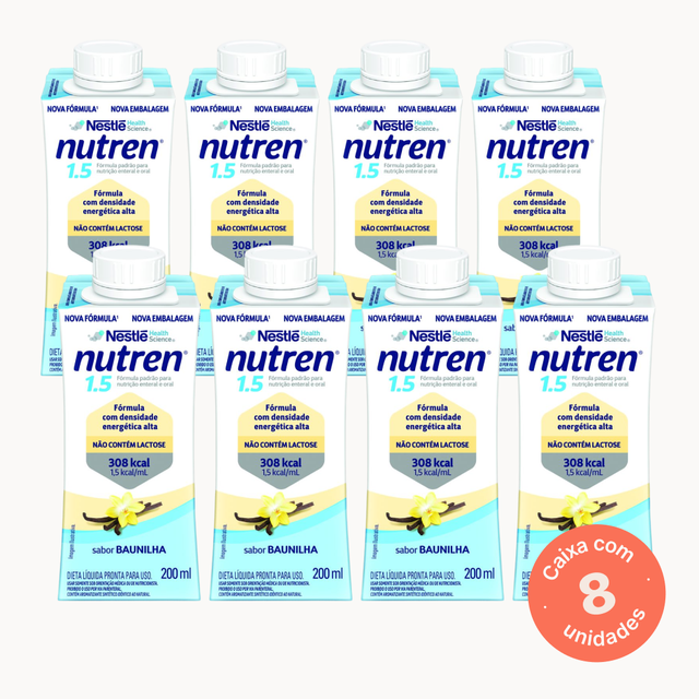 Nutren 1.5 Baunilha - 200ml (Kit 8 unidades)