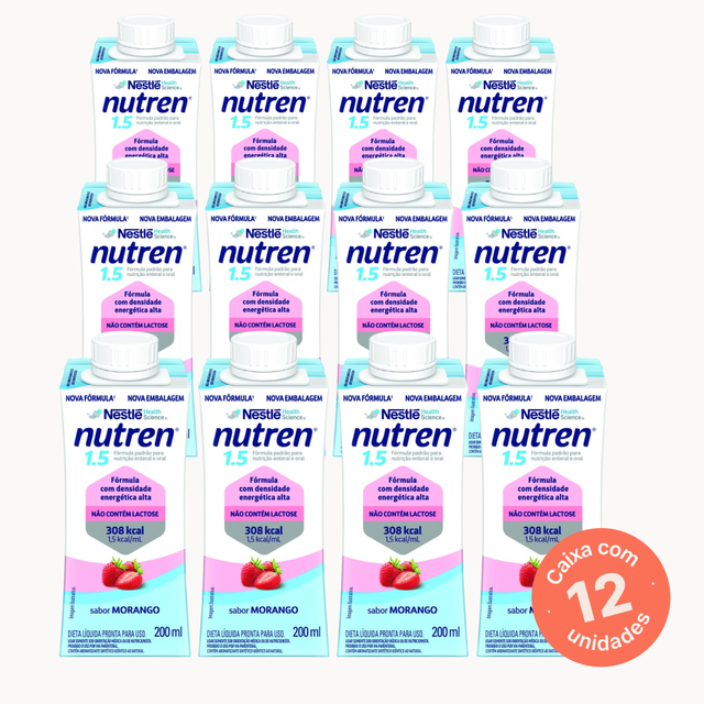Nutren 1.5 Morango - 200ml (Kit 16 unidades)