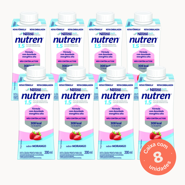Nutren 1.5 Morango - 200ml (Kit 8 unidades)