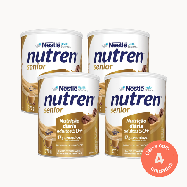Nutren Senior Café com Leite - 370g - Kit 4 unidades