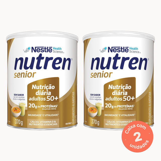 Nutren Senior Sem Sabor - 370g - Kit 2 unidades
