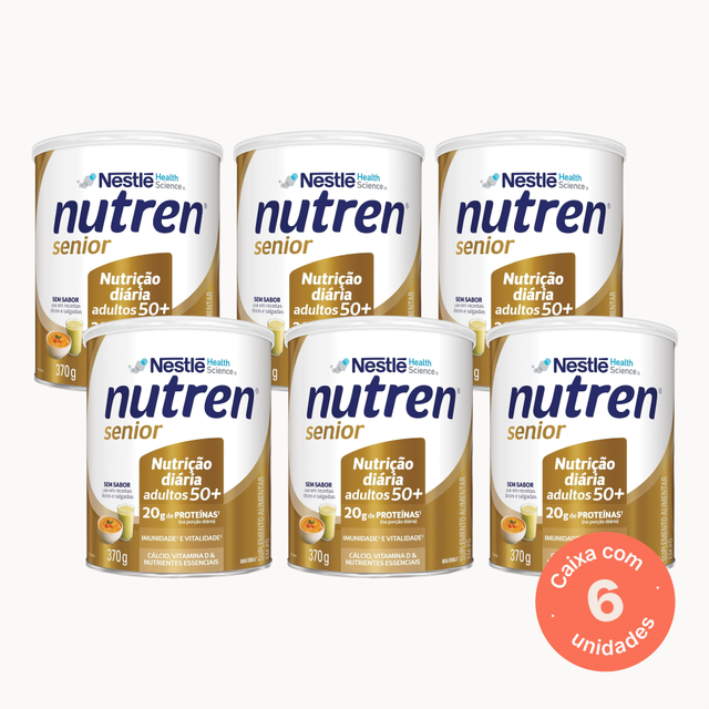 Nutren Senior Sem Sabor - 370g - Kit 6 unidades