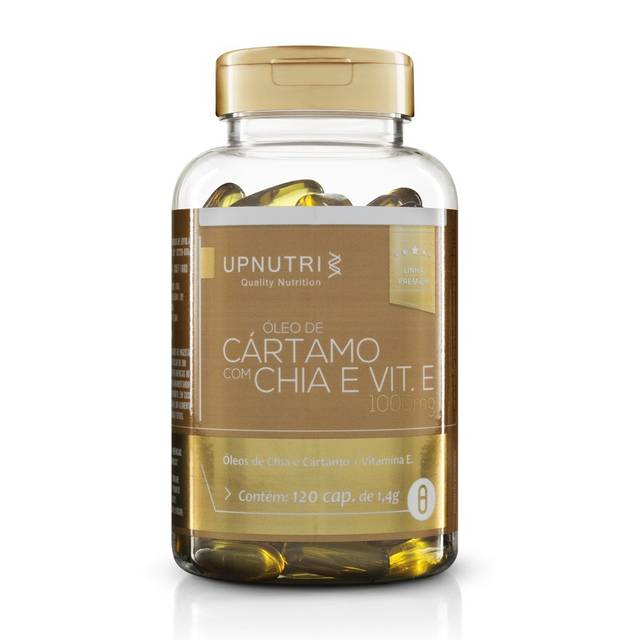 Óleo de Cártamo com Chia e Vitamina E- 120 cap. - 1000mg