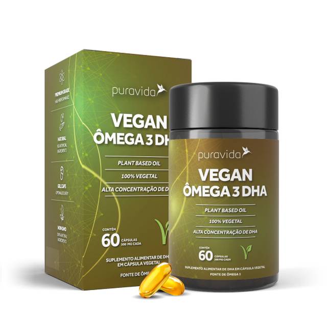 Omega 3 DHA Vegan - 60 cápsulas