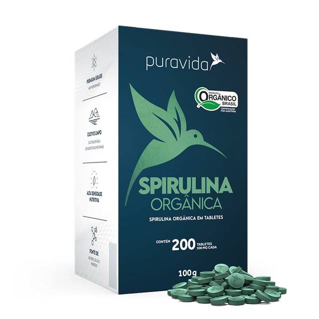 Spirulina Orgânica - 100g com 200 tabletes