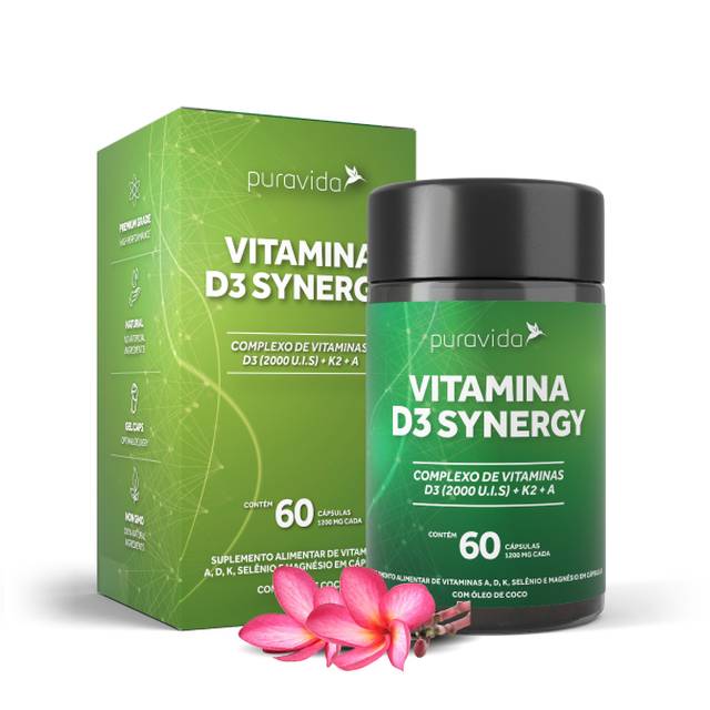 Vitamina D3 Synergy - 60 cápsulas